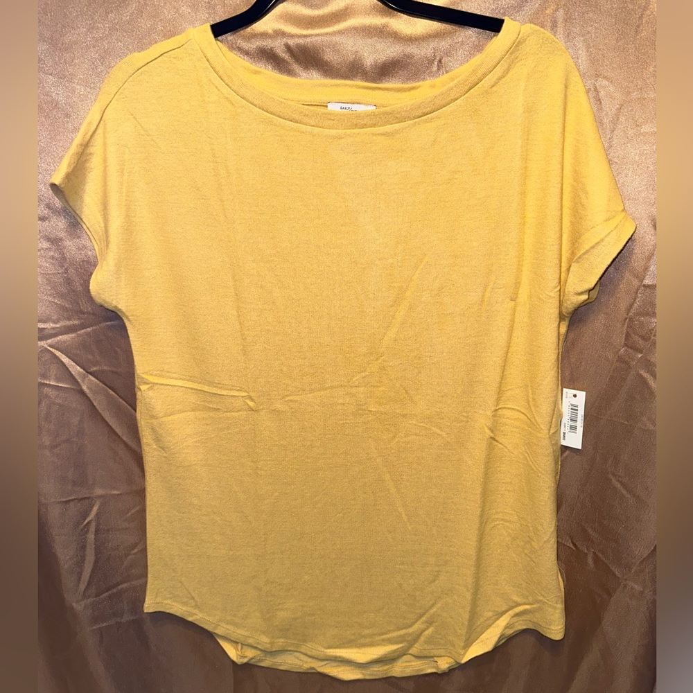 Daily Ritual Women's Cozy Knit Relaxed-Fit Dolman-Sleeve Boat-Neck Shirt.